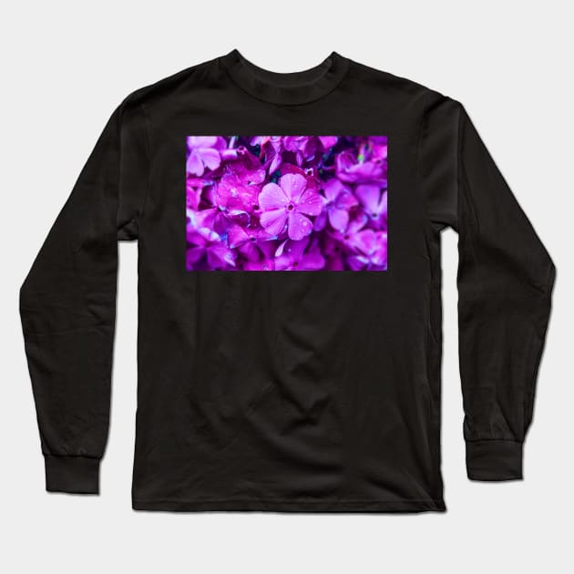 Purple Flower Long Sleeve T-Shirt by Graz-Photos